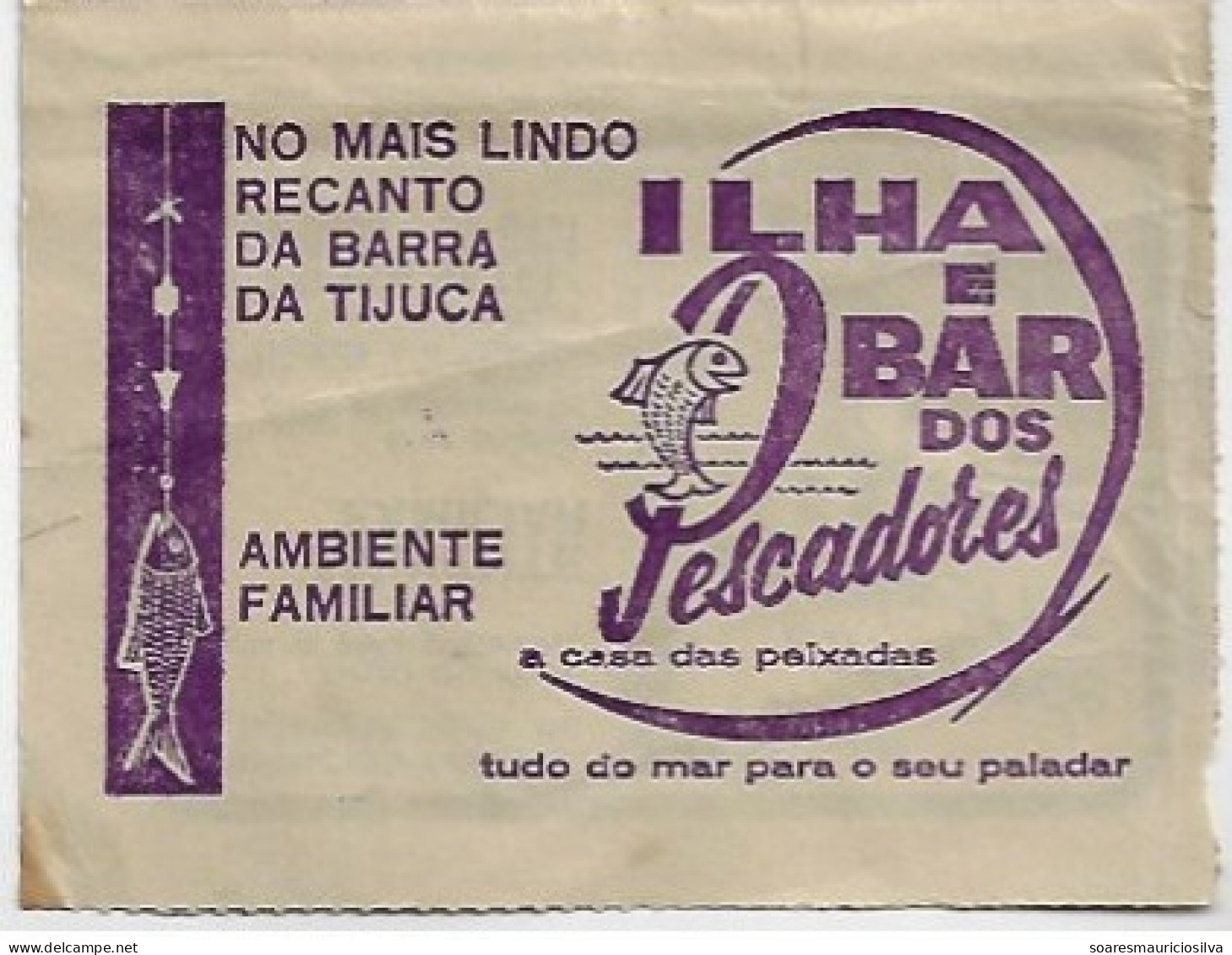Brazil 1969 Telegram Shipped Rio De Janeiro Authorized Advertising Island & Fishermen Bar Shrimp Fish Turtle Crab Hook - Vie Marine