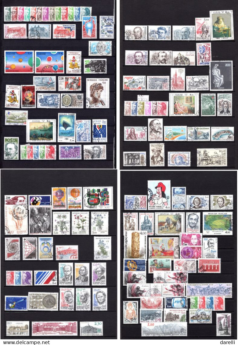 France - Lot De 139 Timbres Oblitérés De 1981 Et 1984 - Gebraucht