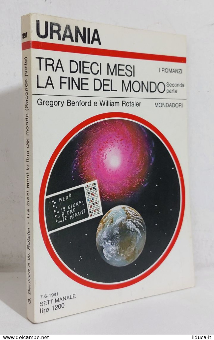 68811 Urania N. 891 1981 - Tra 10 Mesi La Fine Del Mondo (II Parte) - Mondadori - Science Fiction Et Fantaisie