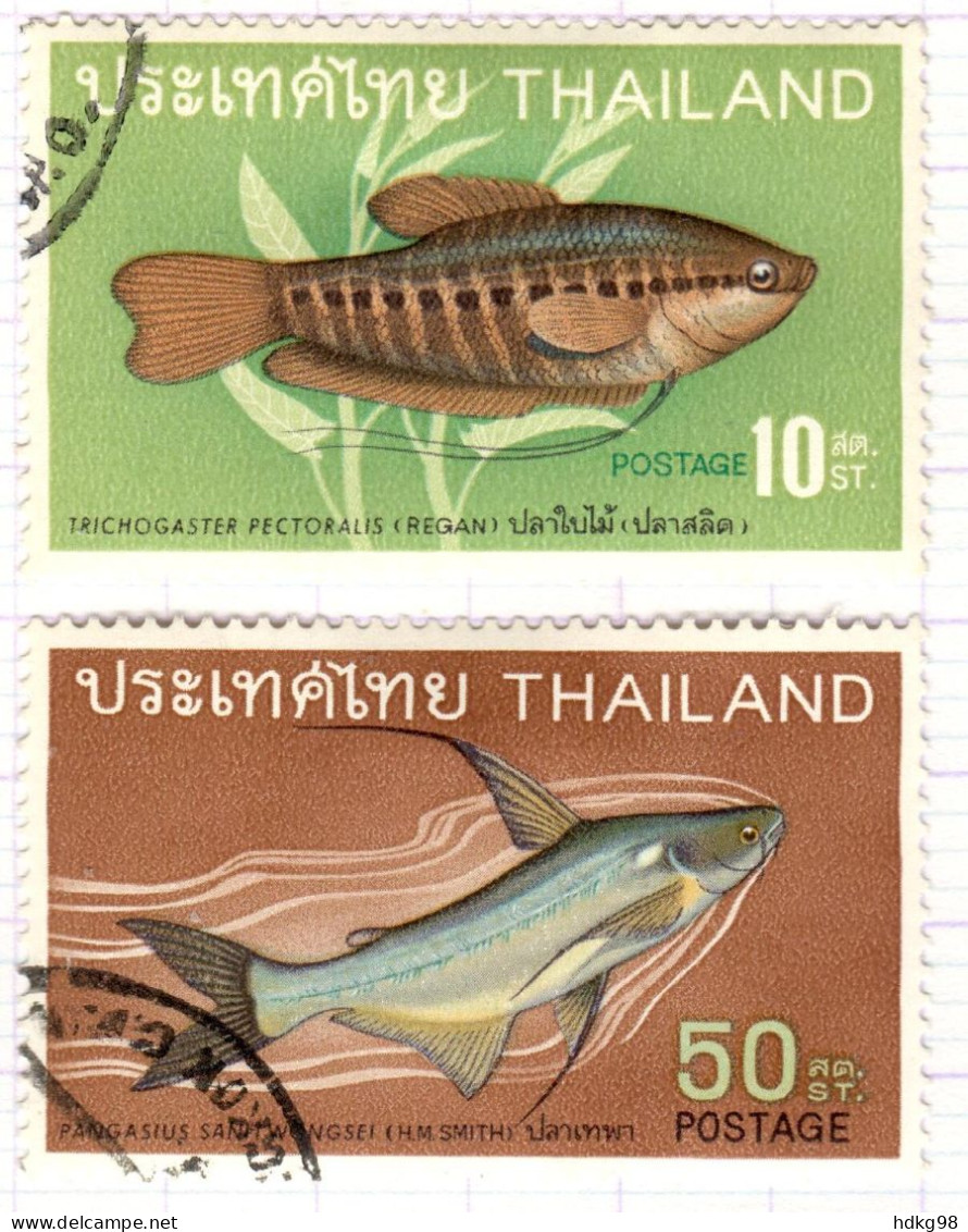 T+ Thailand 1968 Mi 517 520 Fische - Thailand