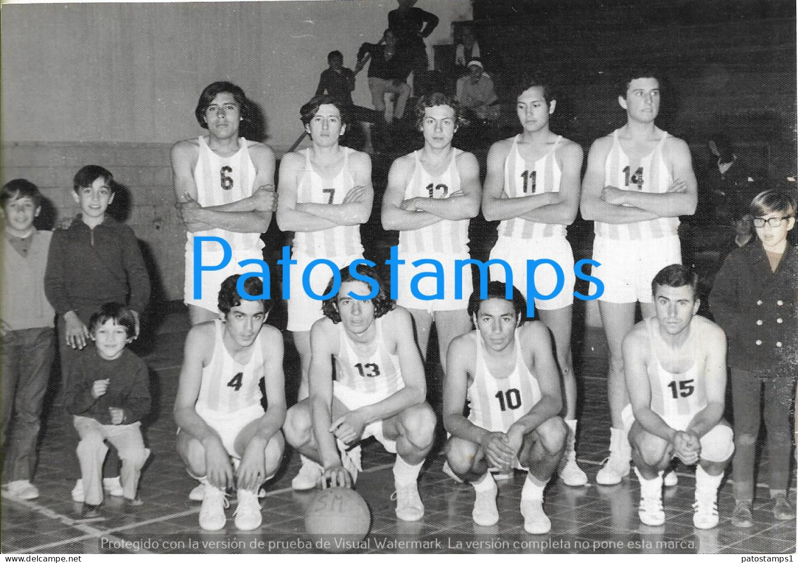 229115 SPORTS BASKET BASKETBALL TEAM JUGADORES GRAL SAN MARTIN IN ARGENTINA SAN LUIS 17 X 11 CM PHOTO NO POSTAL POSTCARD - Basketball