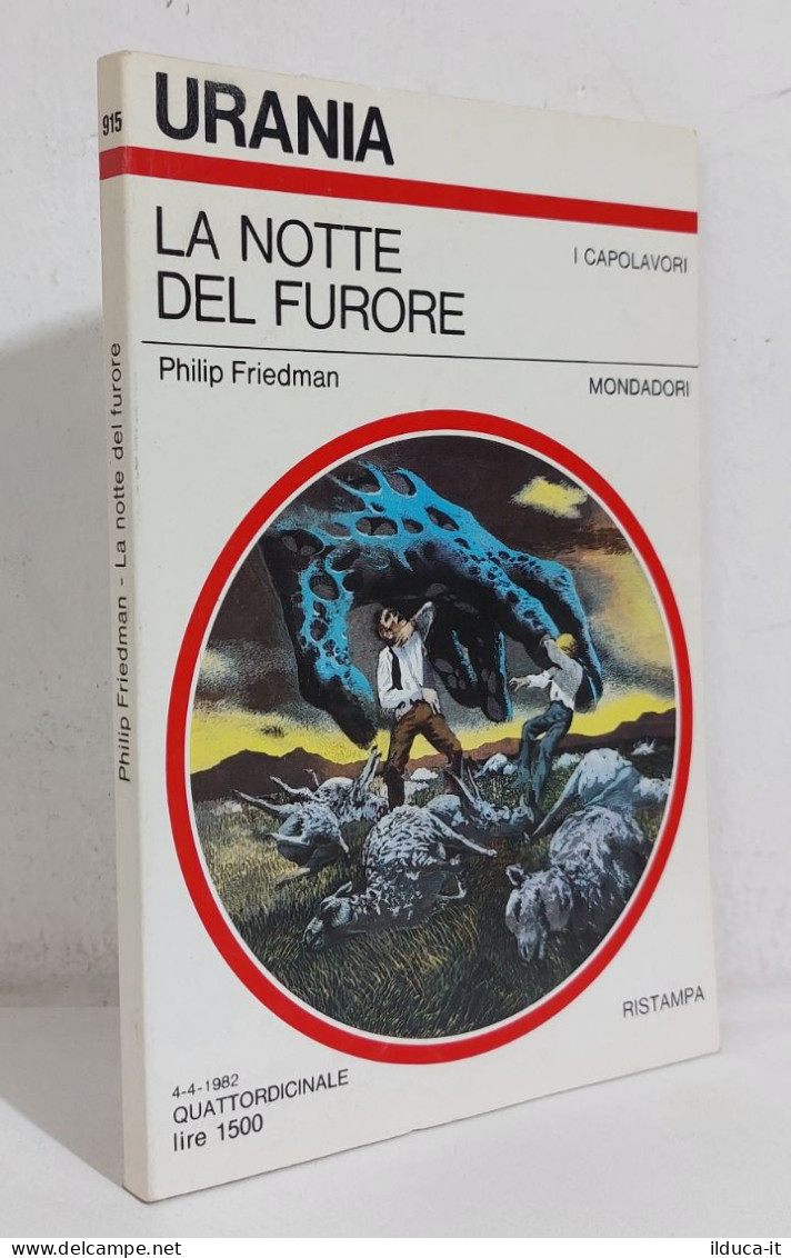 68858 Urania N. 915 1982 - Philip Friedman - La Notte Del Furore - Mondadori - Ciencia Ficción Y Fantasía
