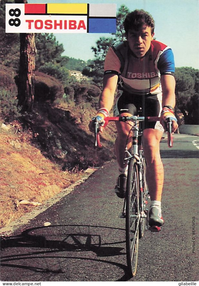 Vélo - Cyclisme -  Coureur Cycliste Pascal Poisson - Team Toshiba 1988 - Cyclisme