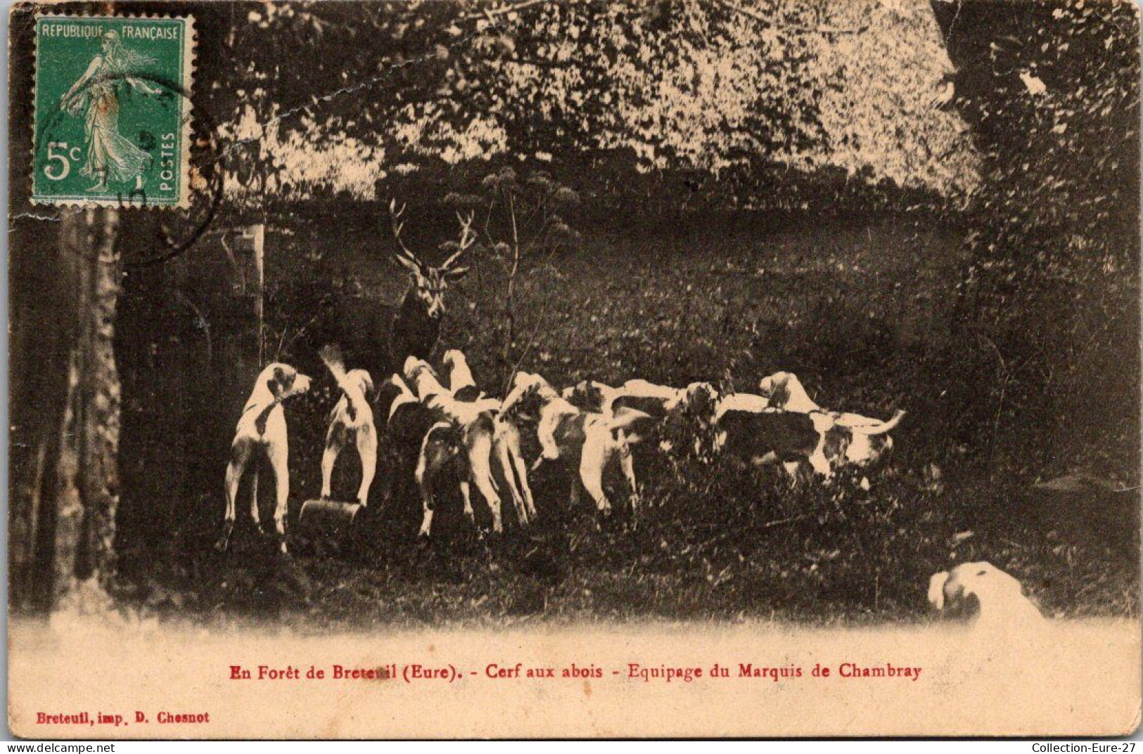 (17/05/24) 27-CPA BRETEUIL - CHASSE A COURRE - Breteuil