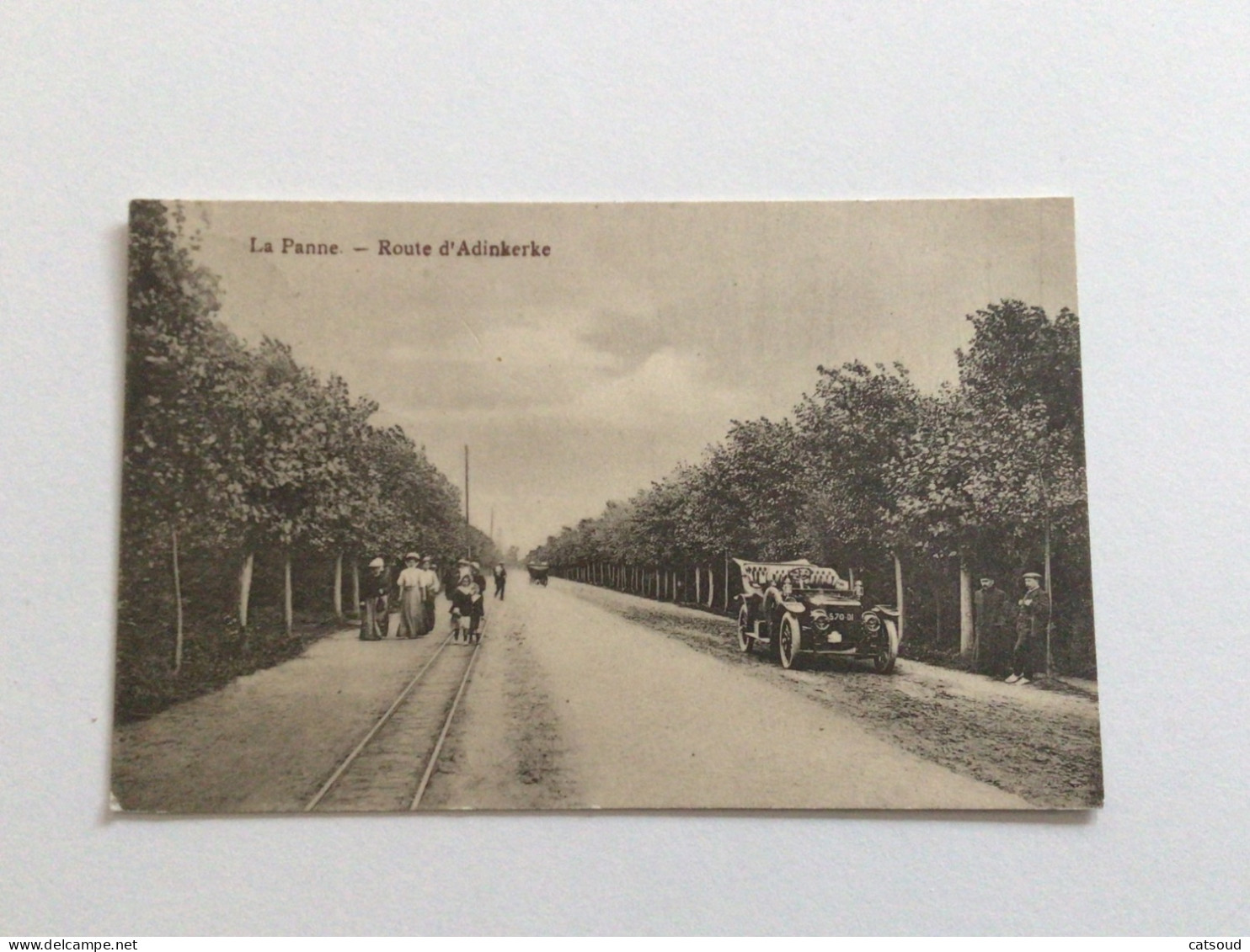 Carte Postale Ancienne (1913) La Panne Route D’Adinkerke - De Panne