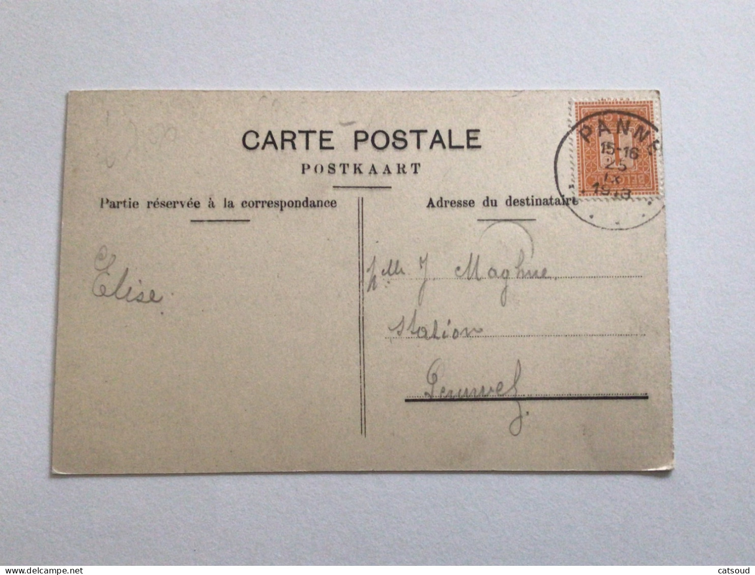 Carte Postale Ancienne (1913) La Panne Route D’Adinkerke - De Panne