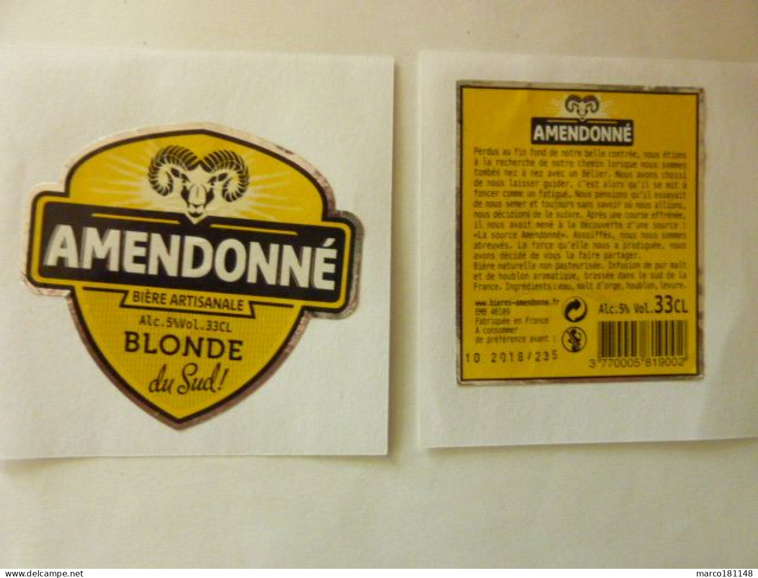 AMENDONNE - Blonde Du Sud - Bière