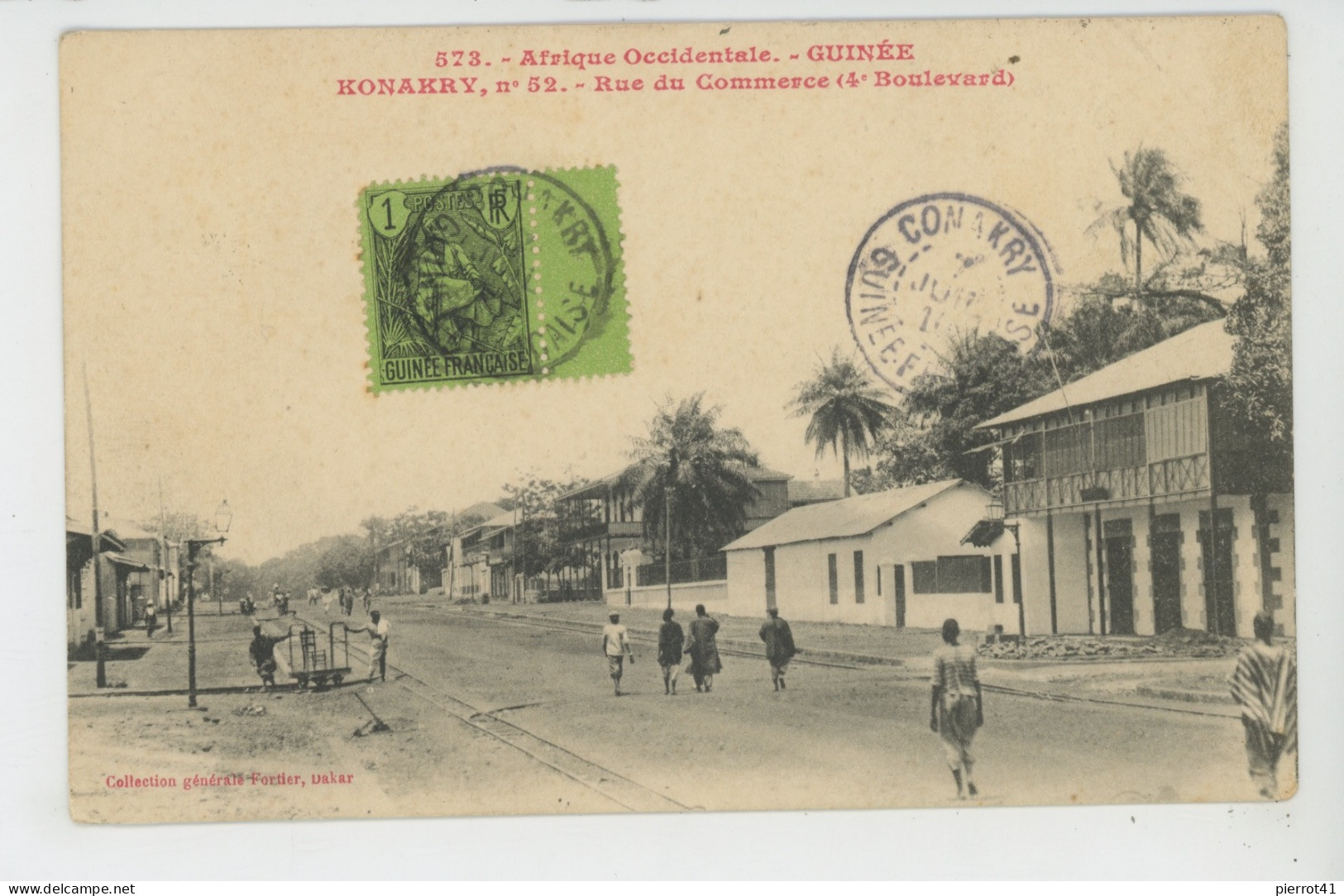 AFRIQUE - GUINÉE FRANÇAISE - KONAKRY - Rue Du Commerce (4ème Boulevard) - Guinée Française