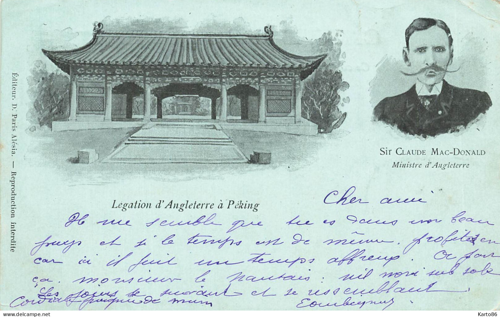 Pekin , China * Legation D'angleterre à Peking ( Sir Claude MAC DONALD Ministre ) * 1902 * Chine - China