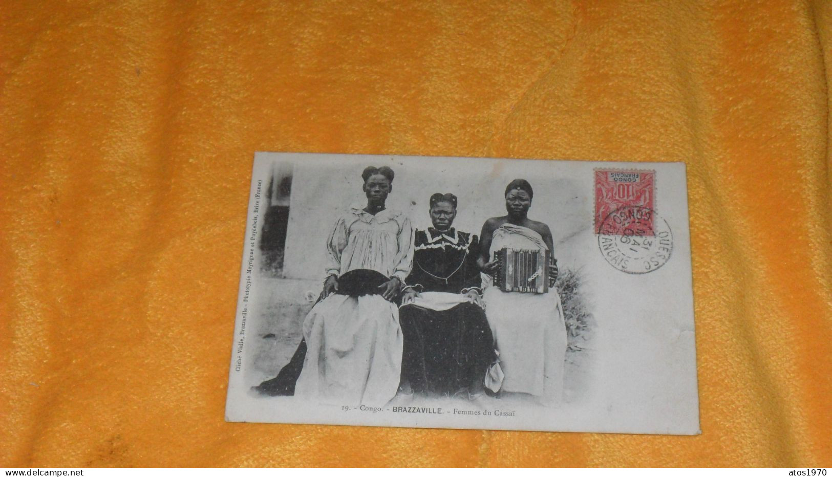 CARTE POSTALE ANCIENNE CIRCULEE DE 1906../ CONGO.- BRAZZAVILLE. FEMMES DU CASSAI. ...CACHETS + TIMBRE - Brazzaville