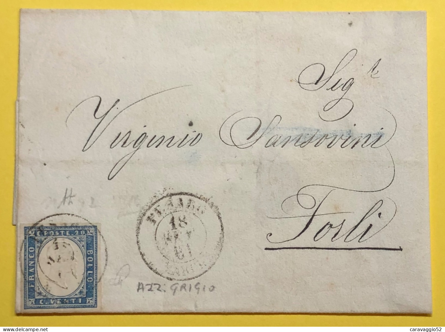 1861 PESARO  20 CENT X FORLI - Sardaigne