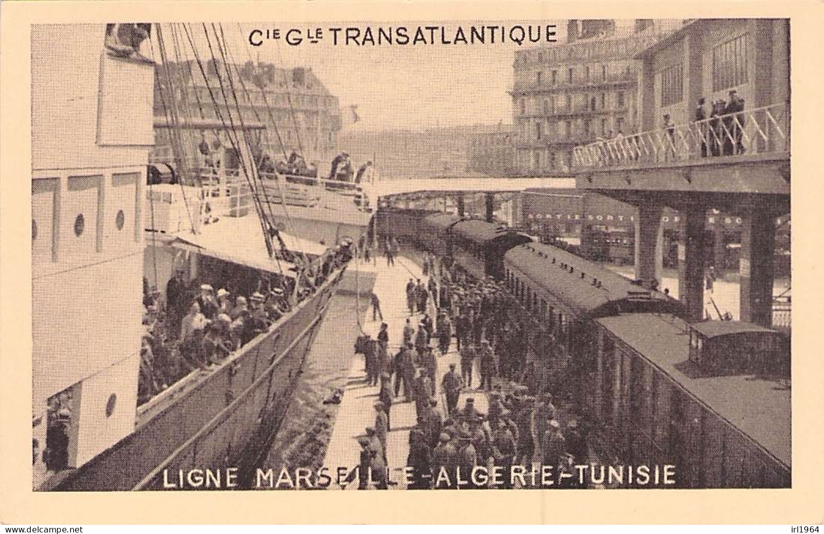 COMPAGNIE GENERALE TRANSATLANTIQUE LIGNE MARSEILLE ALGERIE TUNISIE - Piroscafi