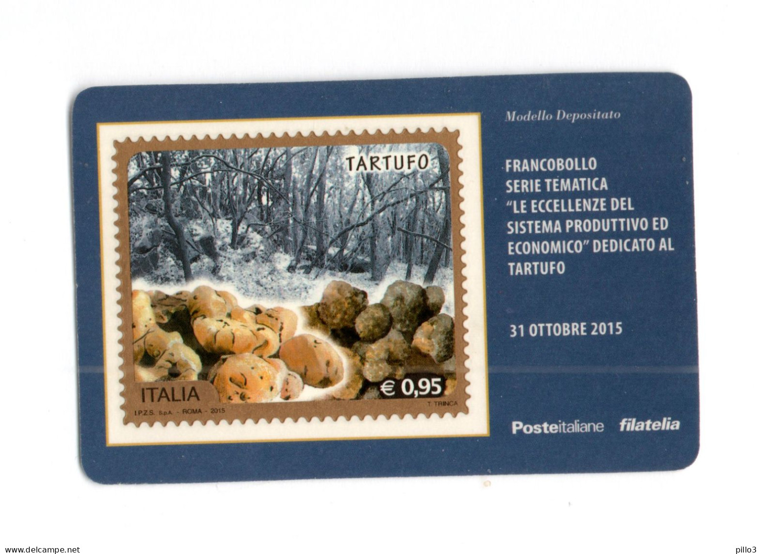 ITALIA  :  Tessera Filatelica - Eccellenze Italiane "IL TARTUFO"   31.10.2015 - Philatelic Cards