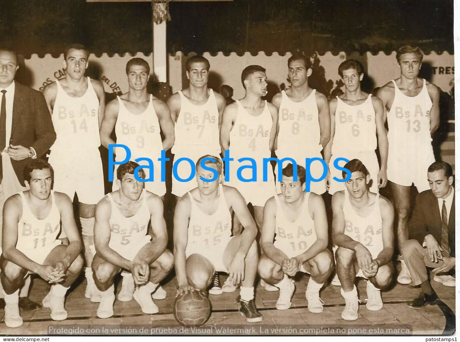 229123 SPORTS BASKET BASKETBALL TEAM JUGADORES IN ARGENTINA 14.5 X 10.5 CM PHOTO NO POSTCARD - Basketball