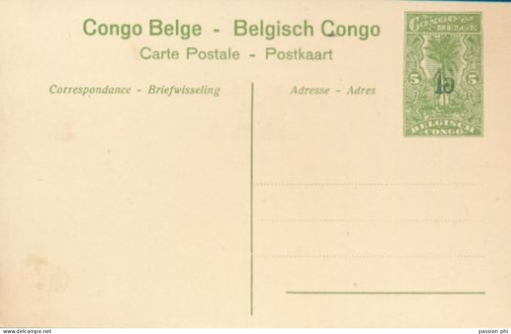 ZAC BELGIAN CONGO  PPS SBEP 52 VIEW 68 UNUSED - Stamped Stationery