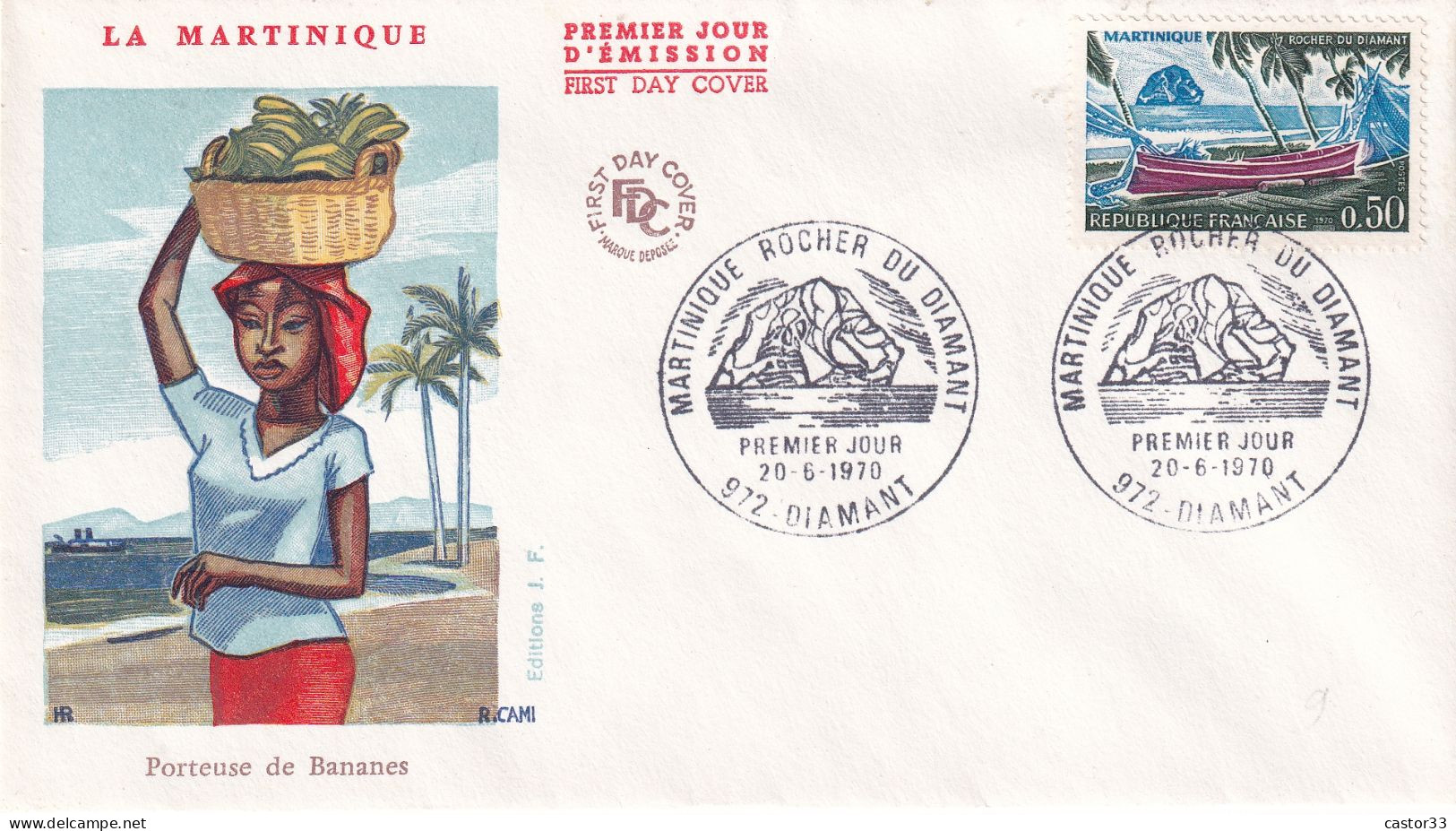 1er Jour, Martinique, Rocher Du Diamant - 1970-1979