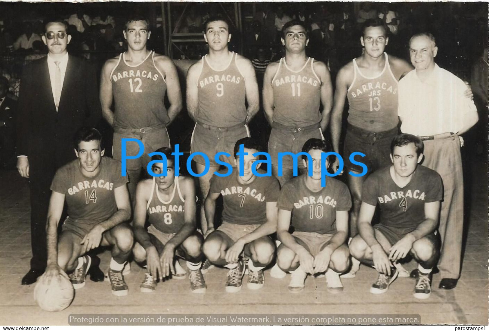 229125 SPORTS BASKET BASKETBALL TEAM JUGADORES BARRACAS JUNIORS IN ARGENTINA 18 X 12 CM PHOTO NO POSTCARD - Basketball