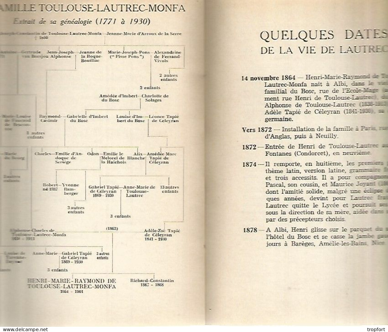 Livret TOULOUSE-LAUTREC Au Musée D'ALBI  1952 :  3000 Exemplaires - Art
