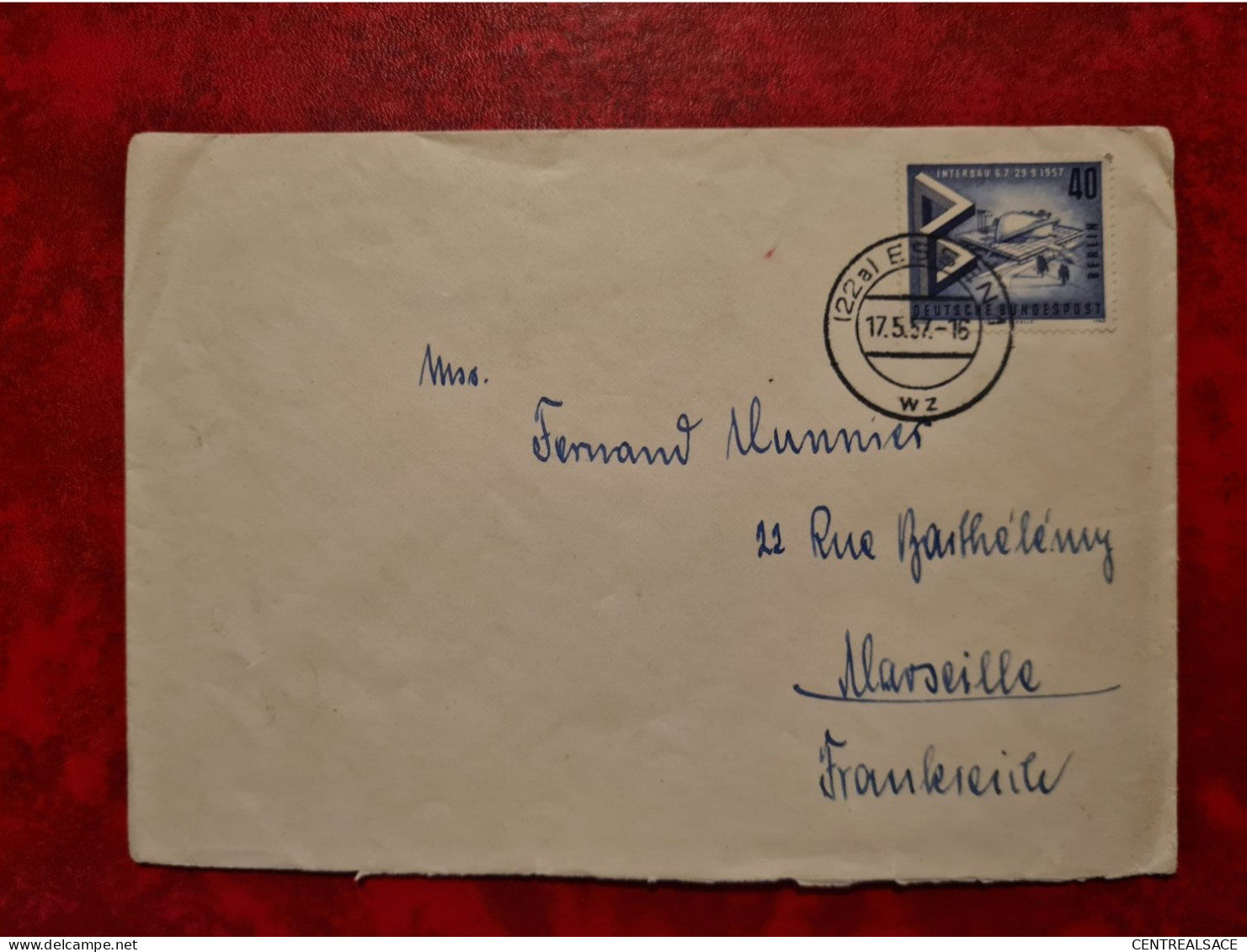 Lettre Allemagne 1957 CACHET ESSEN INTERBAU POUR MARSEILLE - Autres & Non Classés