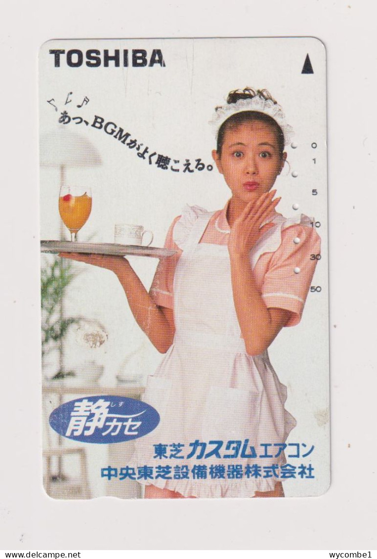 JAPAN  - Toshiba Waitress Magnetic Phonecard - Japon