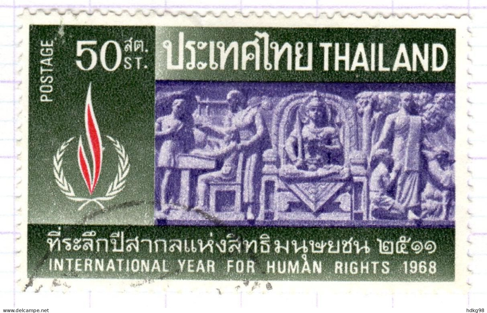 T+ Thailand 1968 Mi 539 Menschenrechte - Thaïlande