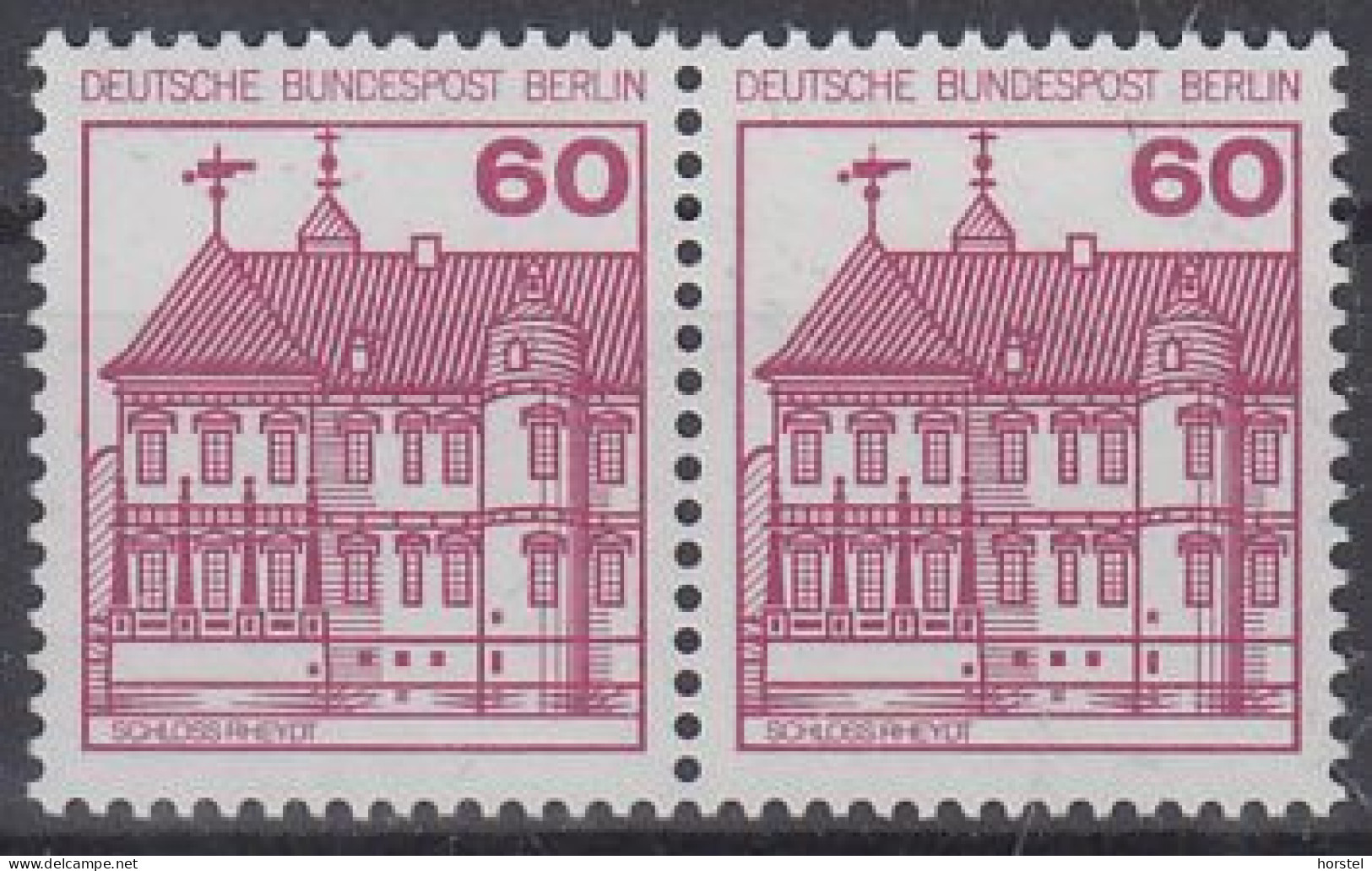 Berlin Mi.Nr.611A +611A- Burgen Und Schlösser - Schloß Rheydt - Waagerechtes Paar - Postfrisch - Neufs