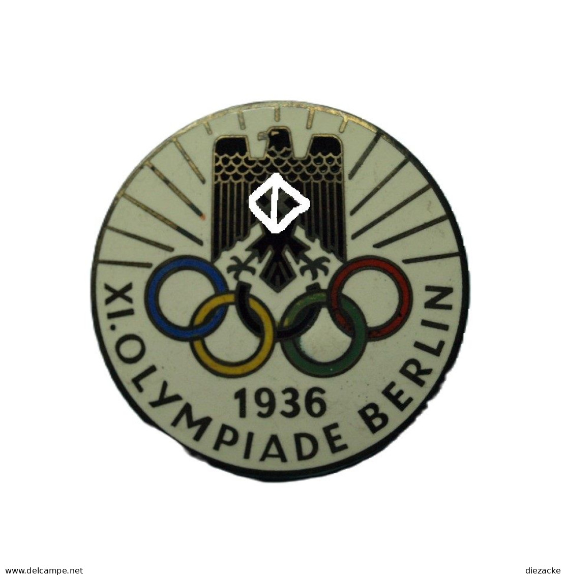 Bronzeanstecker Olympische Spiele 1936 Berlin Farbig Emailliert Von Osang (EM080 - Non Classés