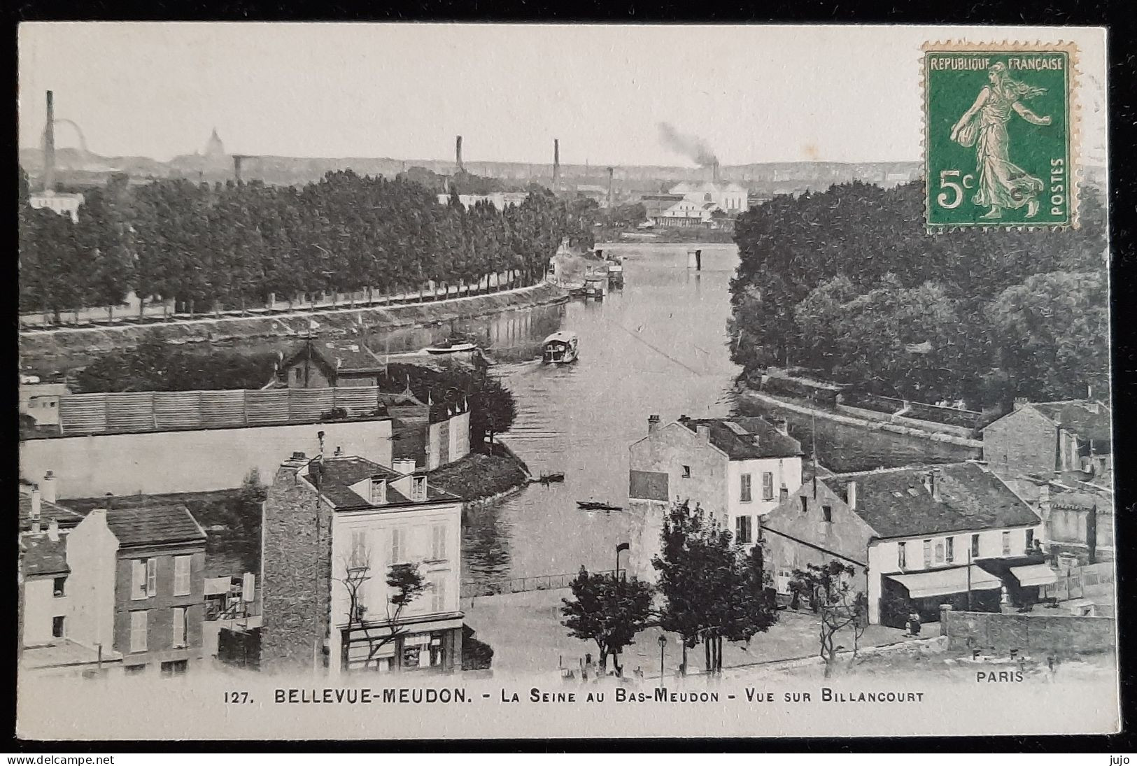 92 - BELLEVUE MEUDON - LA SEINE AU BAS MEUDON - VUE SUR BILLANCOURT - Meudon