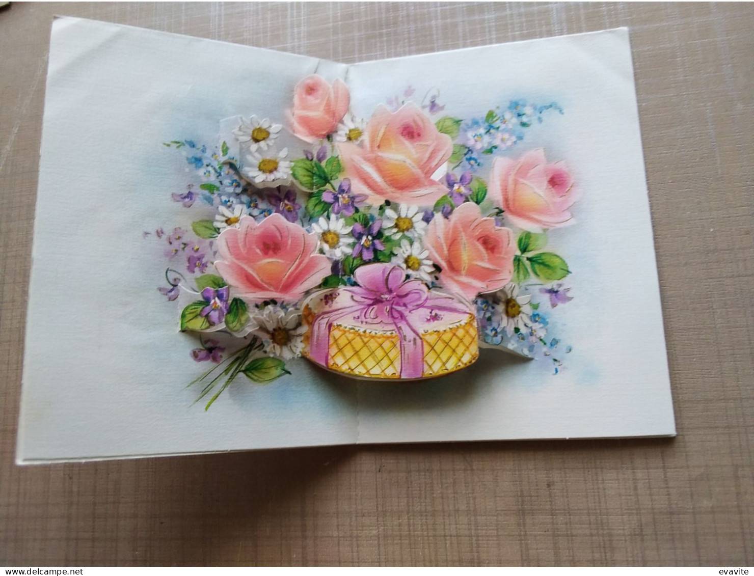 Carte à Système Pop-up Articulée  -    Heureux Anniversaire   FLEURS - Geburtstag