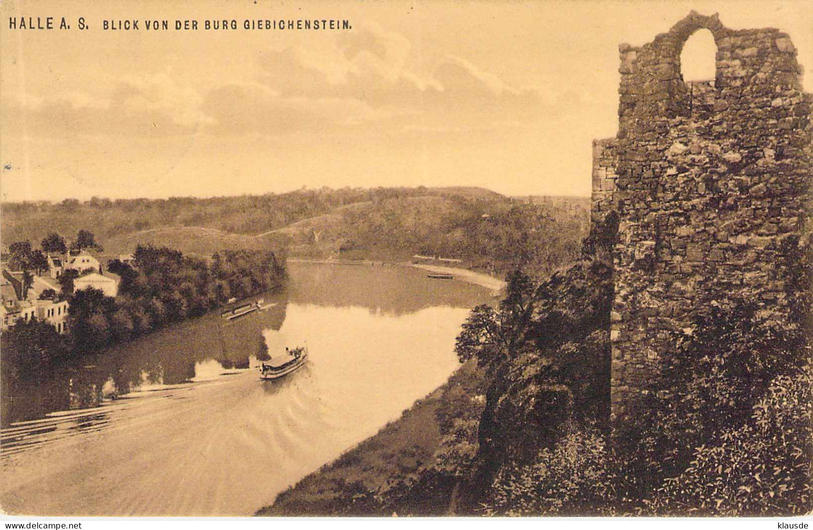 Halle A.S. - Blick Von Der Burg Giebichenstein Gel.1911 - Halle (Saale)