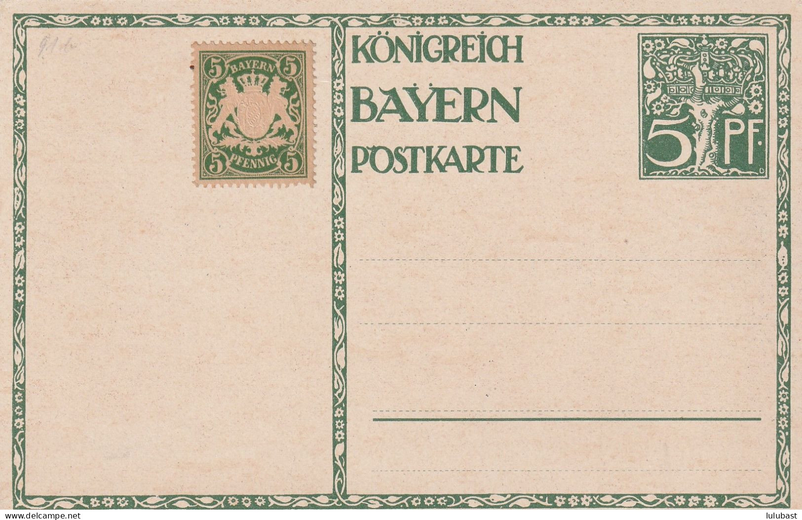 Entier Illustré Neuf " Bavière - 1821 - 1911 " TTB - Postal  Stationery