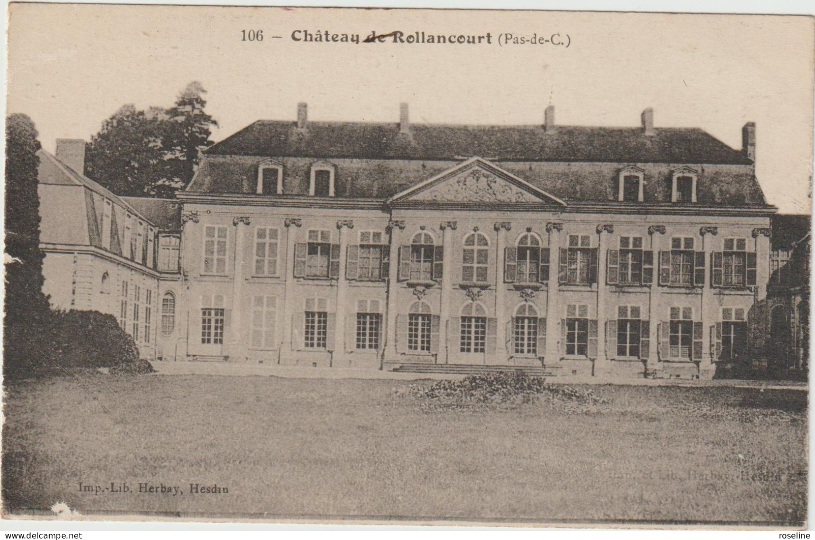 62  ROLLANCOURT - Chateau Pres Hesdin - CPA  N/B 9x14 BE - Sonstige & Ohne Zuordnung