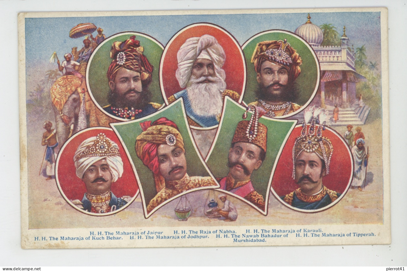 ASIE - INDE - Maharaja Of JAIPUR ,  Raja Of NABHA , Maharaja Of  KARAULI , KUCH BEHAR , JODHPUR , TIPPERAH , Nawab.... - Inde