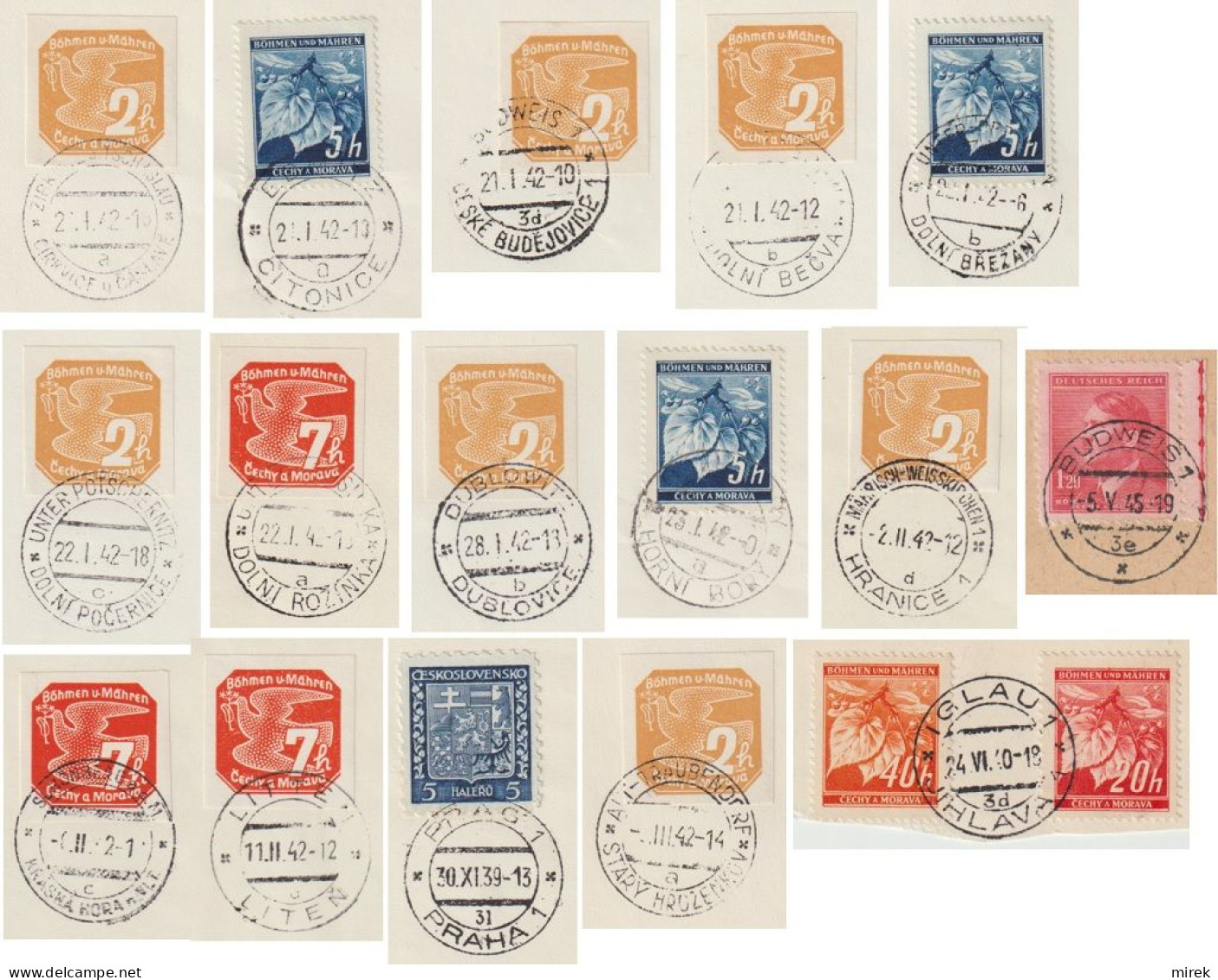 114/ A Set Of Common Postmarks - Lettres & Documents