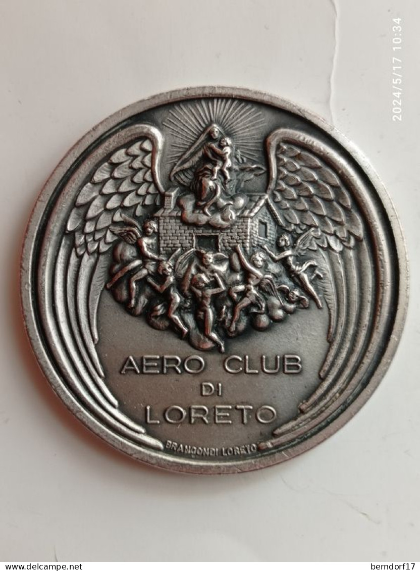 AERONAUTICA MILITARE - RARA MEDAGLIA RICORDO MANIFESTAZIONI AEREE LAURETANE 1960 - AERO CLUB DI LORETO - Italien