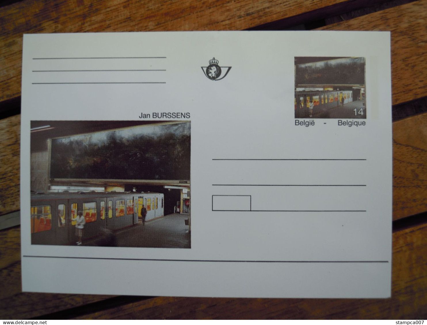 Briefkaart BK39 Jan Burssens Metro    BLANCO ( Class : Gr Ringfarde ) - Cartes Postales Illustrées (1971-2014) [BK]