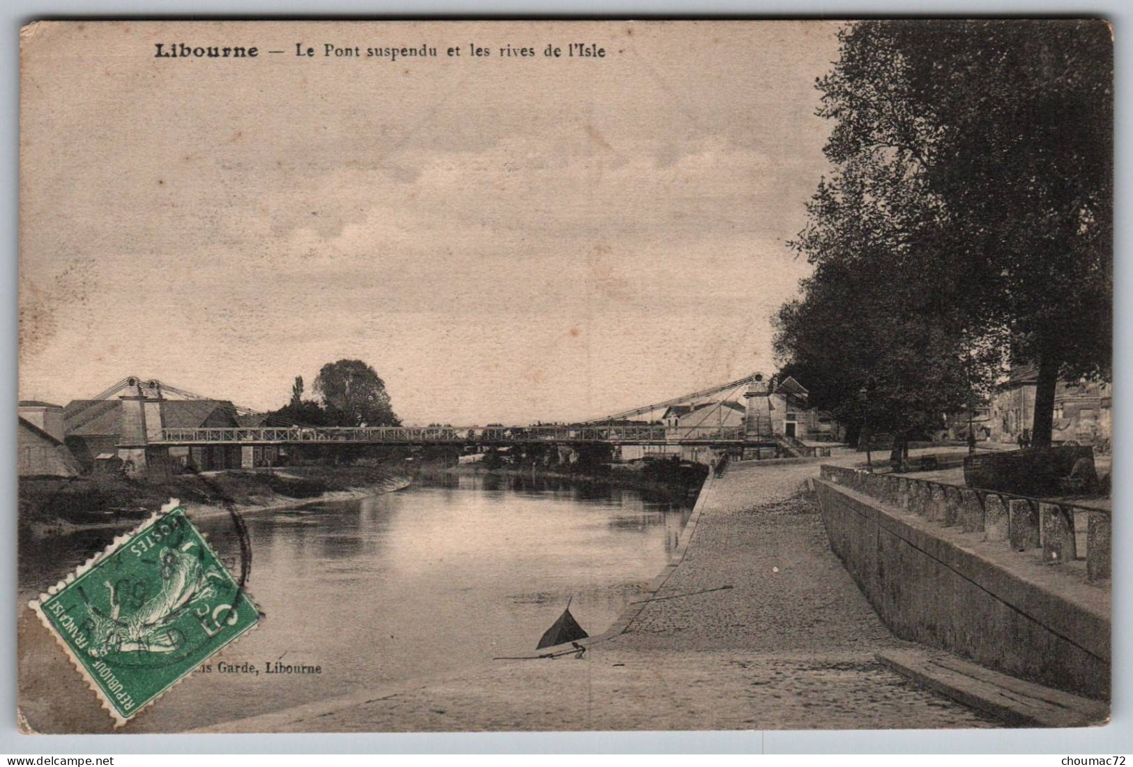 (33) 706, Libourne, Le Pont Suspendu Et Les Rives De L'Isle - Libourne