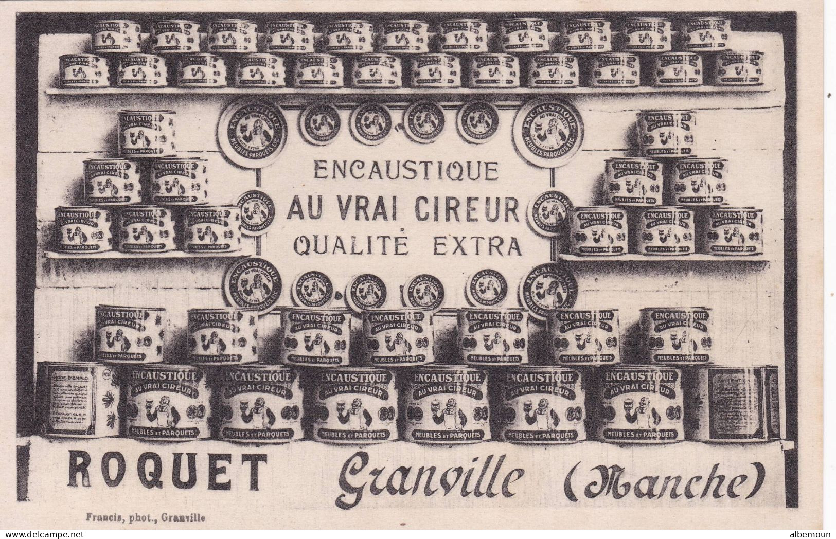 Pub Papier Roquet à Granville Cire Et Encaustique - Reclame