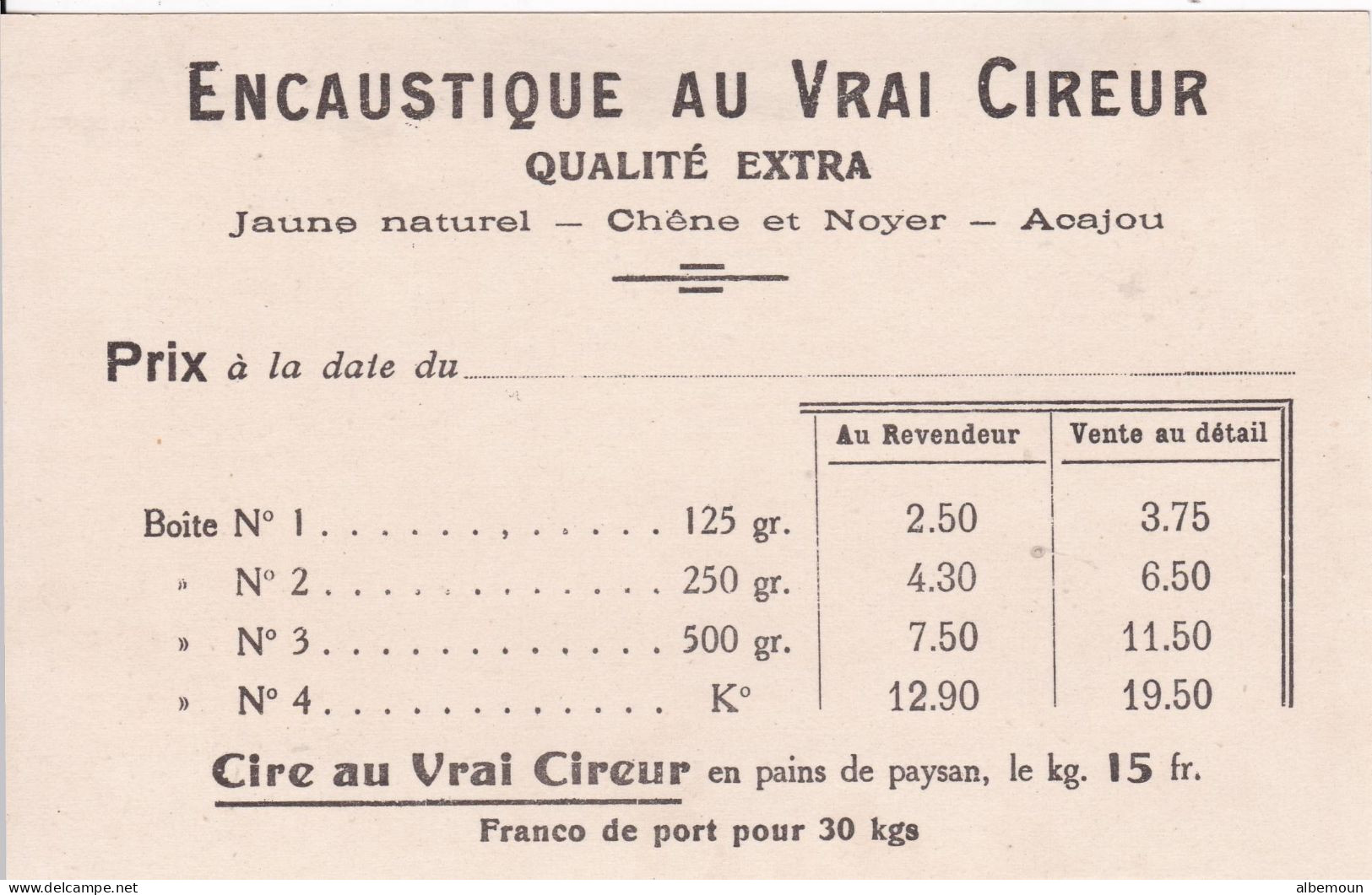 Pub Papier Roquet à Granville Cire Et Encaustique - Reclame