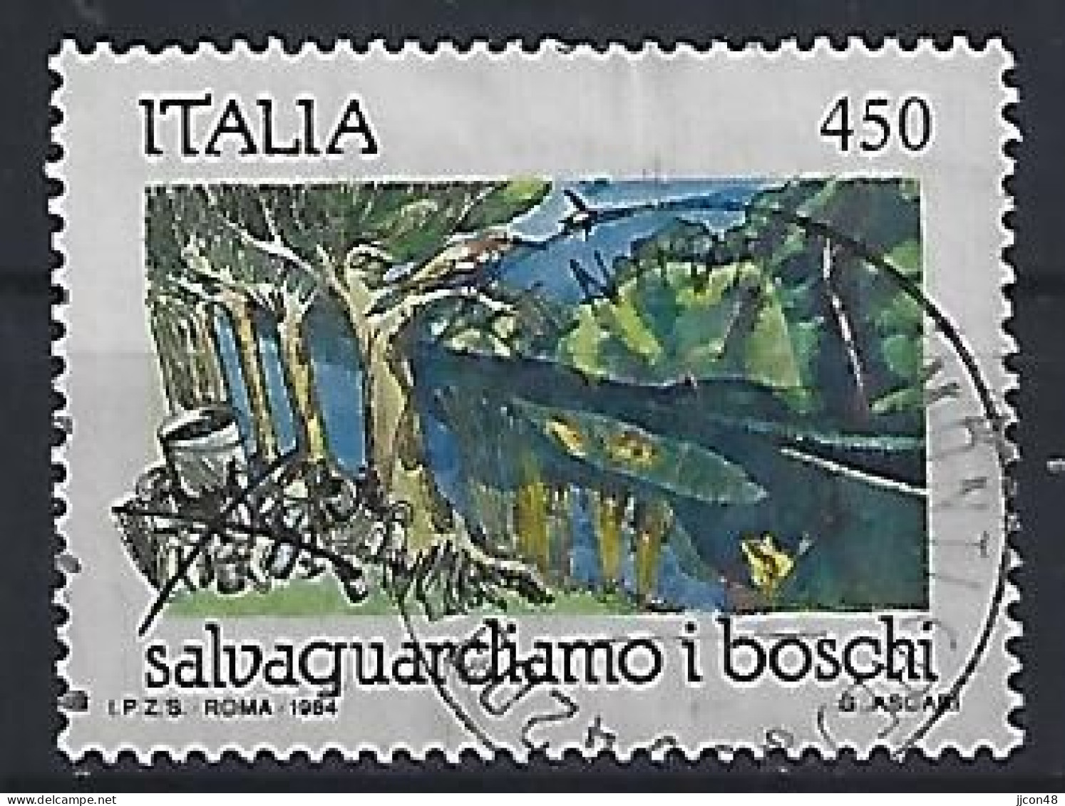 Italy 1984  Schutz Der Walder (o) Mi.1881 - 1981-90: Afgestempeld