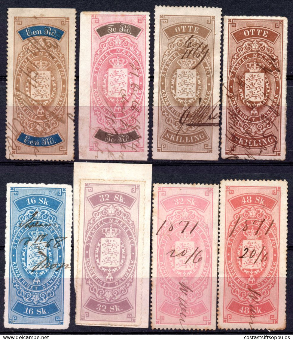 3236.8  DIFFERENT OLD REVENUES LOT. - Fiscale Zegels