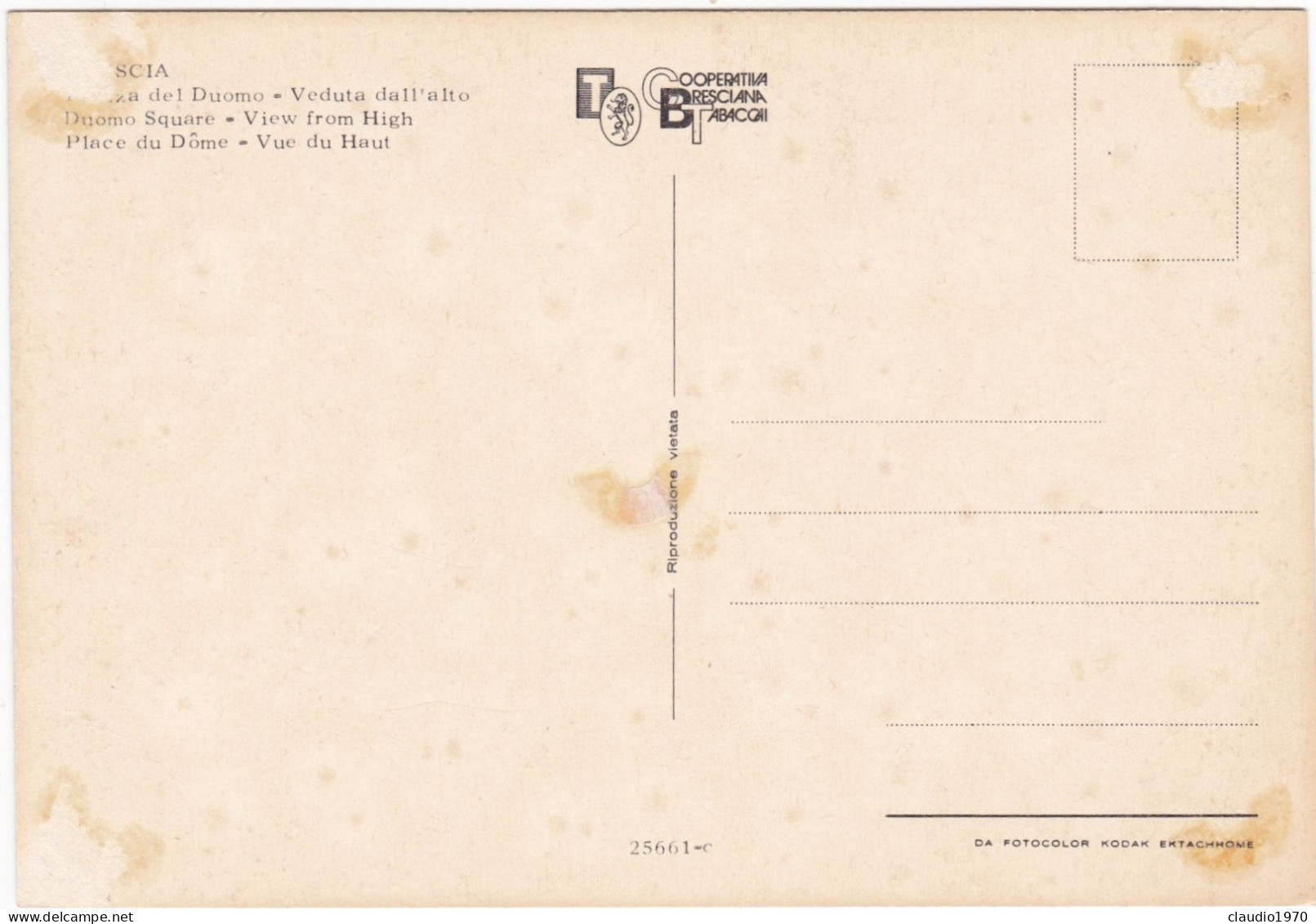 BRESCIA - CARTOLINA - BRESCIA NON VIAGGIATA - Brescia