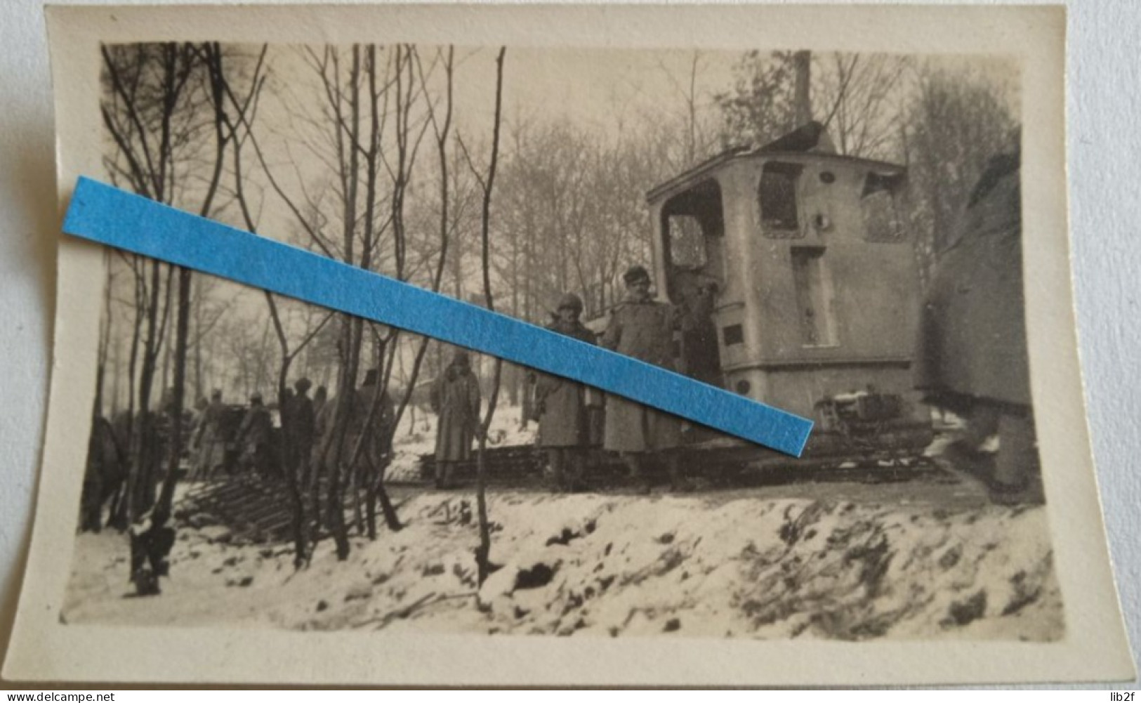 1916 Somme Locomotive Voie Réduite Decauville Français Anglais Construction Voie Ferrée Ww1 Poilu 14 18 Photo - Guerre, Militaire