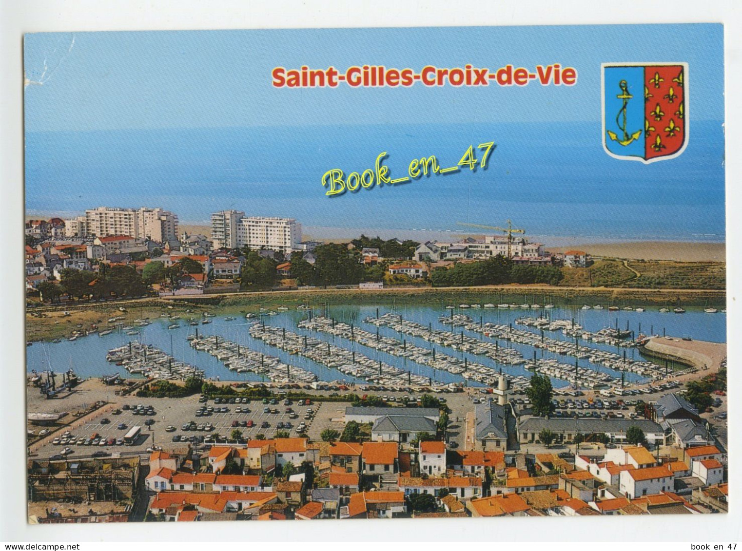 {92160} 85 Vendée Saint Gilles Croix De Vie , Vue Générale , Le Port De Plaisance Et La Plage - Saint Gilles Croix De Vie