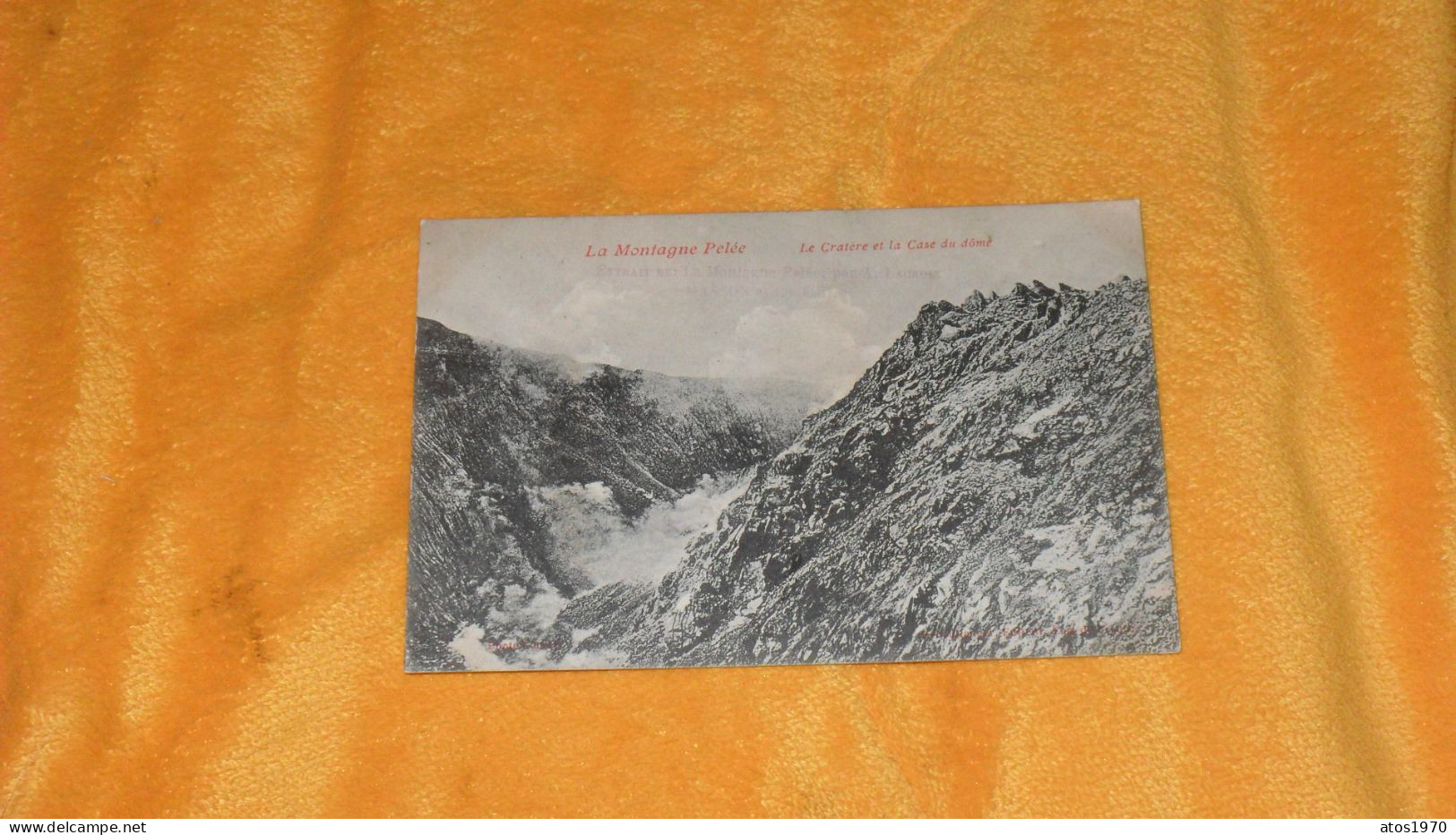 CARTE POSTALE ANCIENNE CIRCULEE DE 1905../ LA MONTAGNE PELEE.- LE CRATERE ET LA CASE DU DOME...CACHET + TIMBRE - Otros & Sin Clasificación