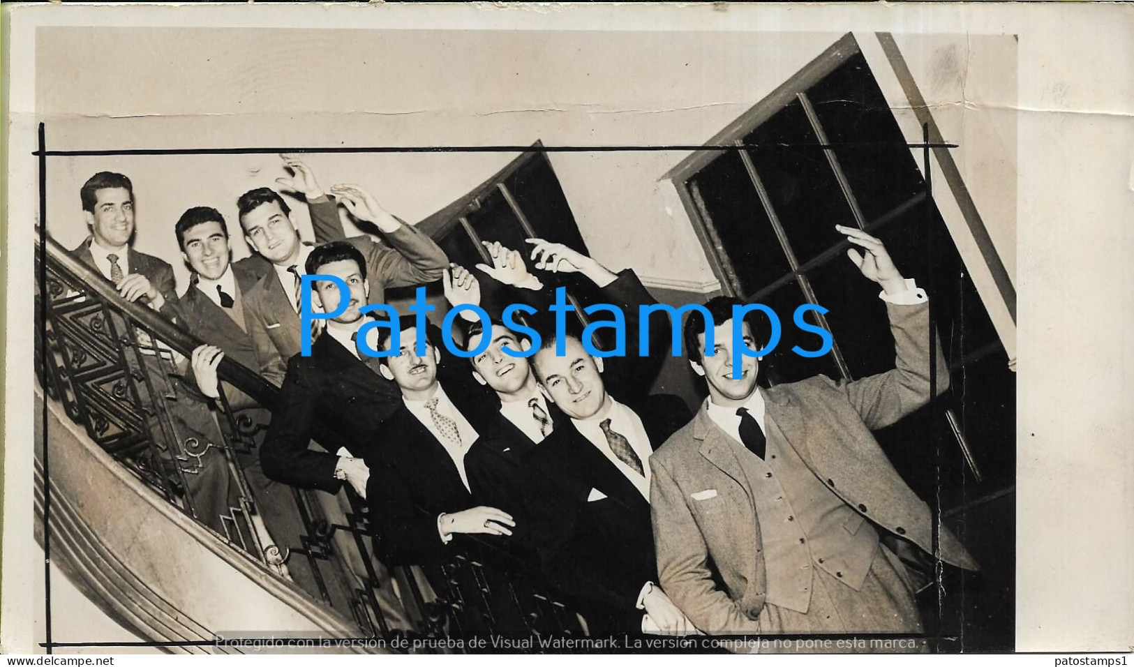 229139 SPORTS BASKET BASKETBALL TEAM JUGADORES SAN LORENZO IN ARGENTINA 20.5 X 11.5 CM PHOTO NO POSTCARD - Pallacanestro