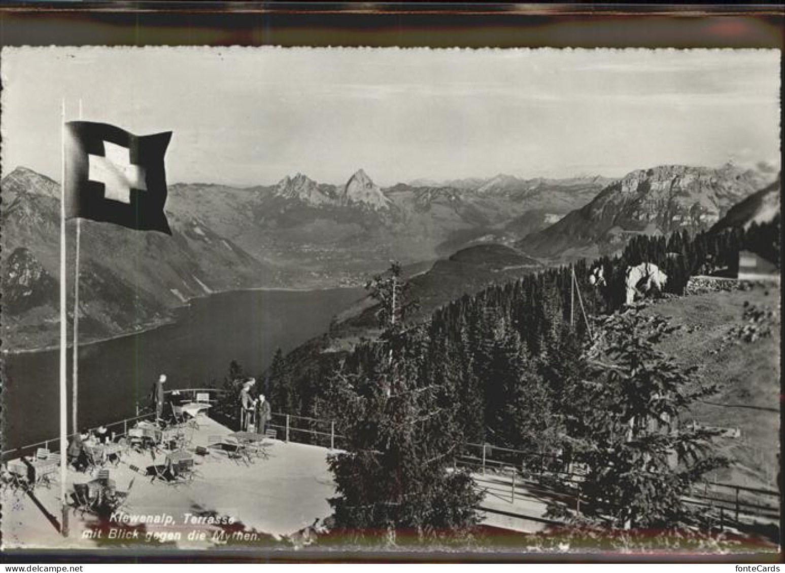 11306281 Beckenried Klewenalp Terrasse Vierwaldstaettersee Blick Gegen Die Mythe - Other & Unclassified