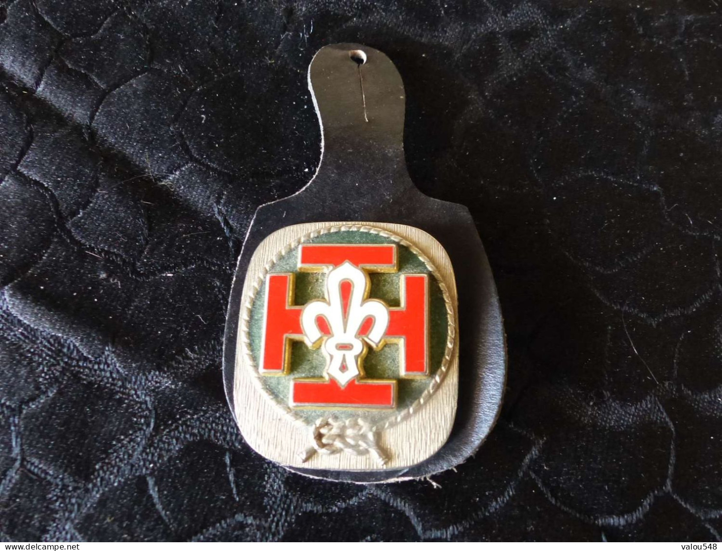 Insigne Scout De France émaillée Sur Sucette Noire,  Decat Paris - Pfadfinder-Bewegung