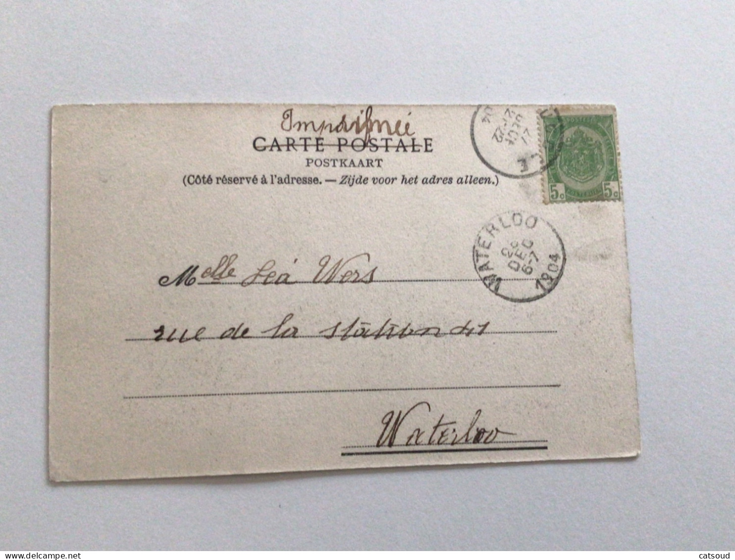 Carte Postale Ancienne (1904) Uccle Maison Communale - Uccle - Ukkel