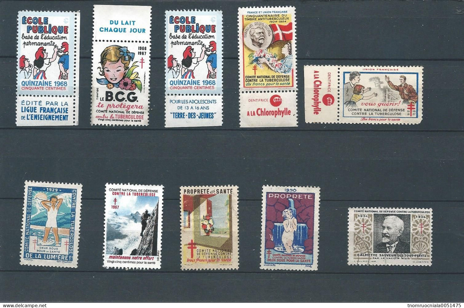 10  Timbres - Tuberkulose-Serien